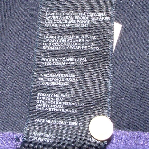 TOMMY HILFIGER Polo Shirt, S, Purple, Embroidered - Picture 12 of 12